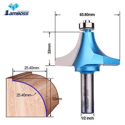 Lamboss rondend over bit met lager hout freesmachine hoek ronde bit voor houtbewerking