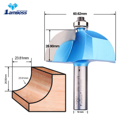 Lamboss-schaamgereedschap Cove Bit met drager Router Bit Trimming Fress Cutter