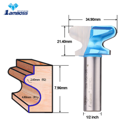 Lamboss A Double Finger Bit Trimming Milling Cutter Dovetail Router Bit Voor Houtbewerking